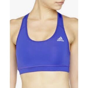 Adidas Performance Sports Bra Compression High Impact Blue Stripe Large L